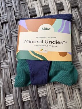 hūha Mineral Undies™ Low Profile Thong — Navy